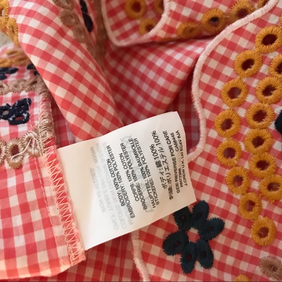 NWT! Madewell Embroidered Gingham Tank Top / Boho - Picture 8 of 8